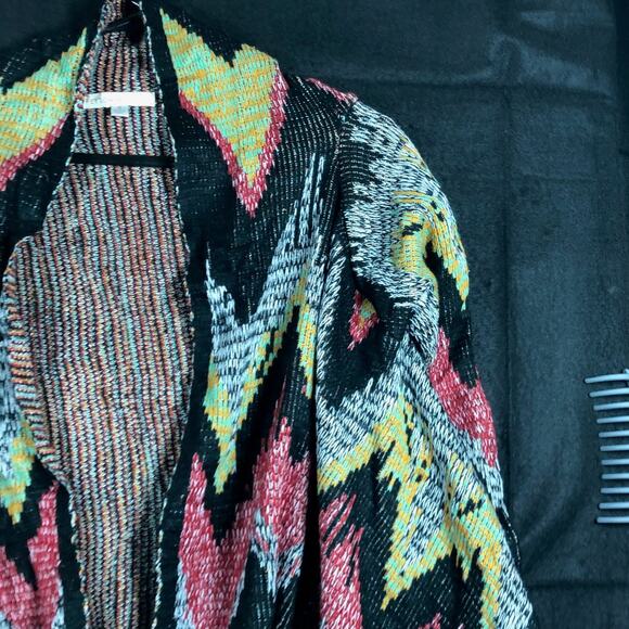 Peyton Jensen Womens Sweater Multicolored Cardigan Waterfall Open Front Small - Picture 5 of 12